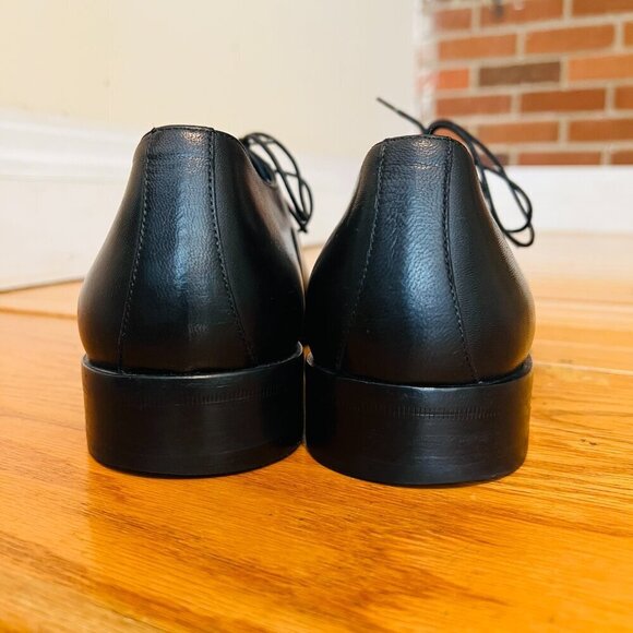 Bruno Magli Men 11 Derby Dress Shoes Black Leather Italy Bologna Made main image 4